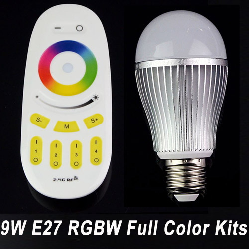 (image for) 9W E27 RGBW Full Color LED Bulb Kits